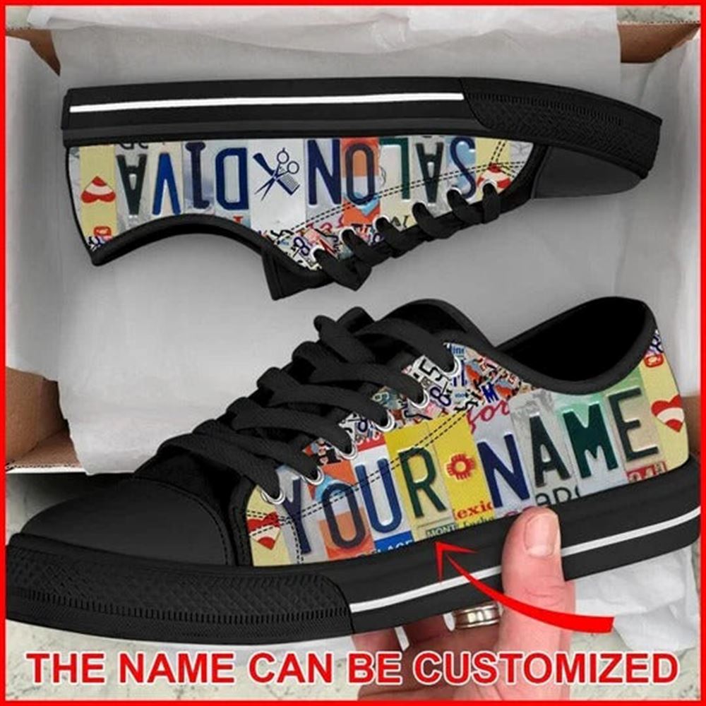 Salon Diva License Plates Personalized Canvas Low Top Shoes Low Top Shoes Mens Women 1 wr8gys.jpg Salon Diva License Plates Personalized Canvas Low Top Shoes Low Top Shoes Mens Women 1 wr8gys.jpg