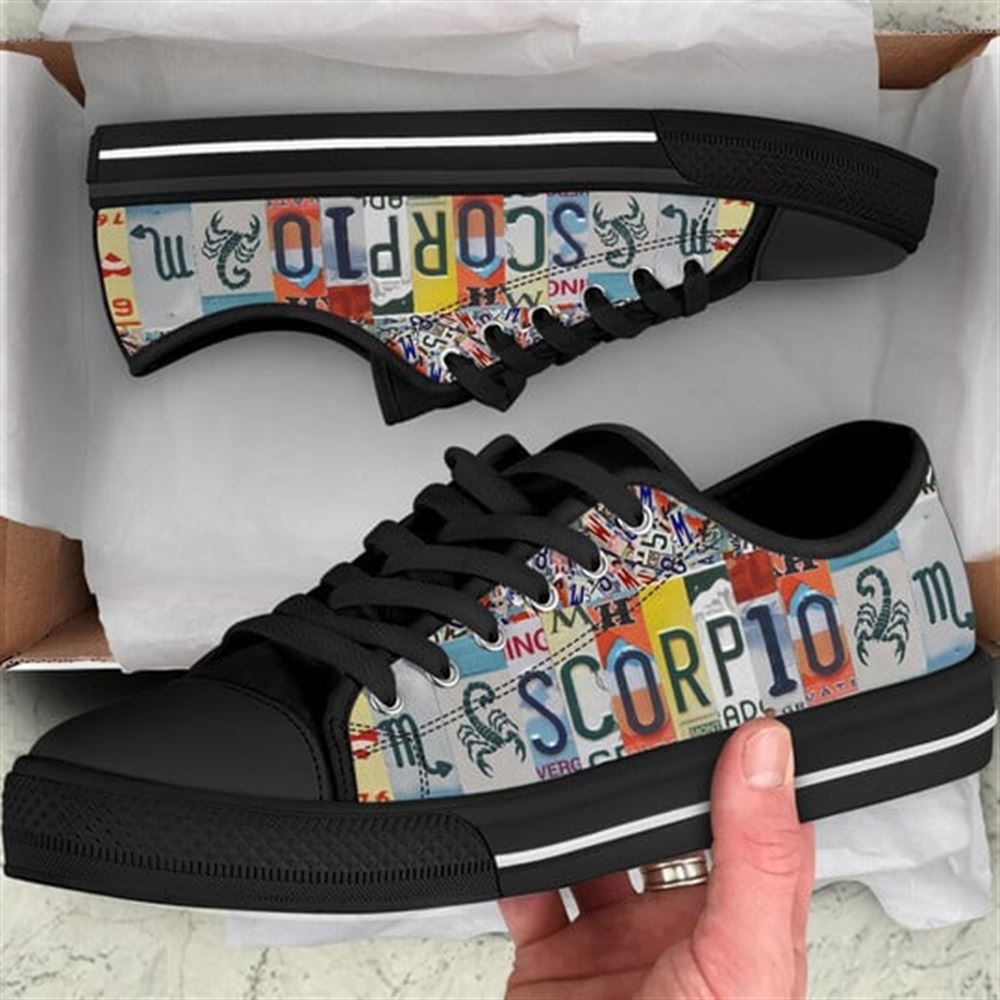 Scorpio License Plates Canvas Low Top Shoes Low Top Shoes Mens Women 1 vghteu.jpg Scorpio License Plates Canvas Low Top Shoes Low Top Shoes Mens Women 1 vghteu.jpg