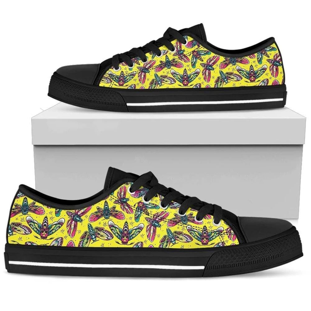 Skull Moths Yellow Canvas Low Top Shoes Low Top Shoes Mens Women 1 cafumd.jpg Skull Moths Yellow Canvas Low Top Shoes Low Top Shoes Mens Women 1 cafumd.jpg