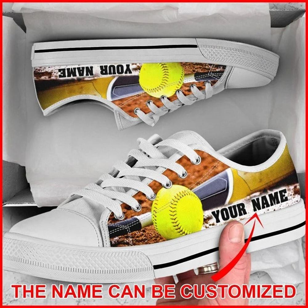 Softball Shortcut Personalized Canvas Low Top Shoes Low Top Shoes Mens Women 1 h2sqlc.jpg