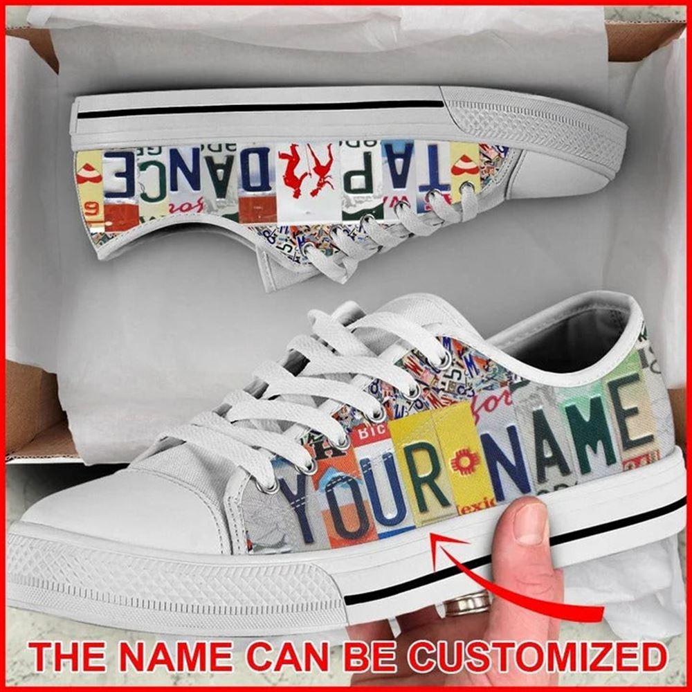 Tap Dance License Plates Personalized Canvas Low Top Shoes Low Top Shoes Mens Women 1 mipt9v.jpg Tap Dance License Plates Personalized Canvas Low Top Shoes Low Top Shoes Mens Women 1 mipt9v.jpg