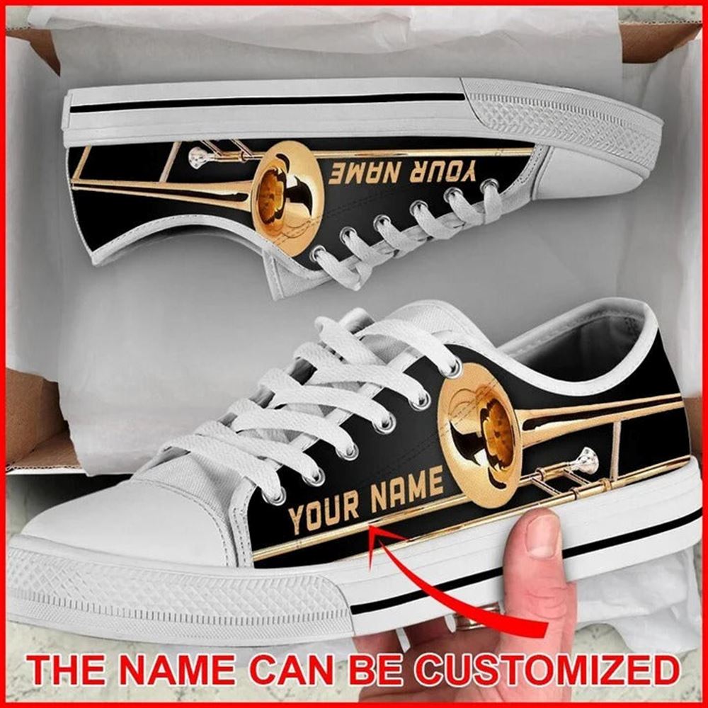 Trombone Shortcut Personalized Canvas Low Top Shoes Low Top Shoes Mens Women 2 aanjyi.jpg