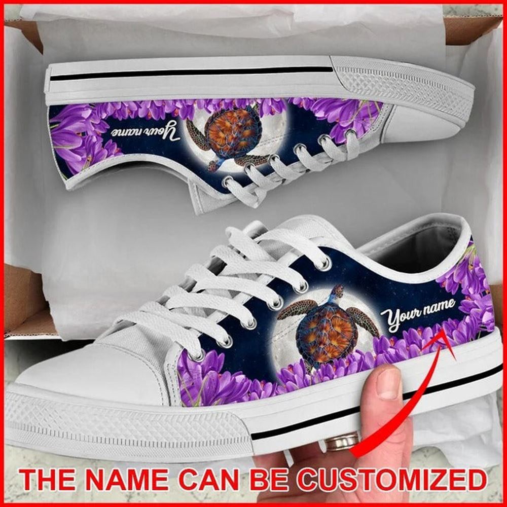Turtle Purple Flower Personalized Canvas Low Top Shoes Low Top Shoes Mens Women 2 snryvg.jpg Turtle Purple Flower Personalized Canvas Low Top Shoes Low Top Shoes Mens Women 2 snryvg.jpg