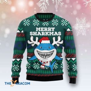 Artful Shark in Ocean Merry Sharkmas…