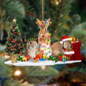 Bunny Personalized Christmas Ornament Christmas Tree…
