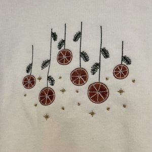 Cottagecore Christmas Embroidered Sweatshirt, Gift For…