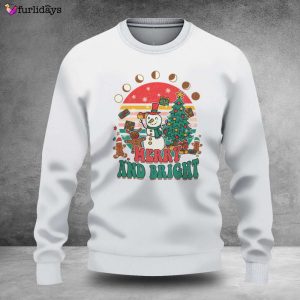 Merry And Bright Sweatshirt Snowman Merry…