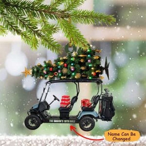 Personalized Golf Cart Christmas Ornament Golf…