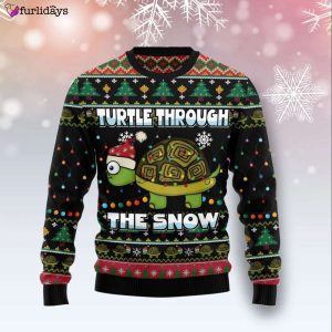 Turtle Through Snow Ugly Knitted Christmas…