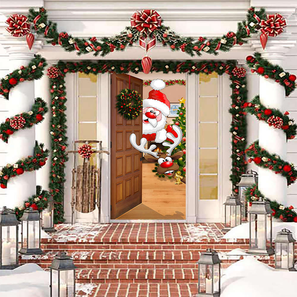 santa door decor christmas door covers outdoor christmas decorations front door decor door cover holiday door covers.jpeg santa door decor christmas door covers outdoor christmas decorations front door decor door cover holiday door covers.jpeg