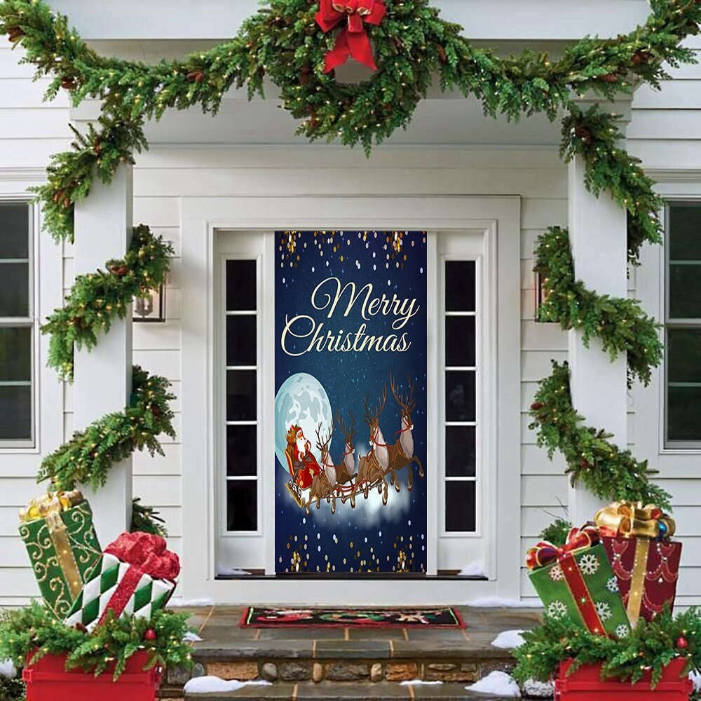santa s team door decor christmas door covers outdoor christmas decorations christmas door hanger holiday door covers.jpeg
