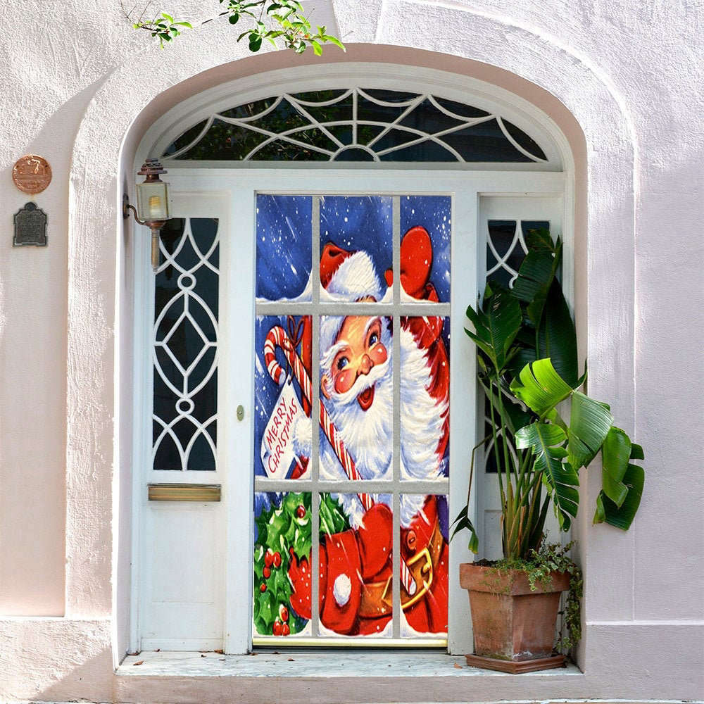santa s window smile door cover christmas door covers vintage christmas decorations vintage card image vintage christmas.jpeg santa s window smile door cover christmas door covers vintage christmas decorations vintage card image vintage christmas.jpeg
