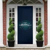 merry christmas and happy new year background blue color door cover.webp