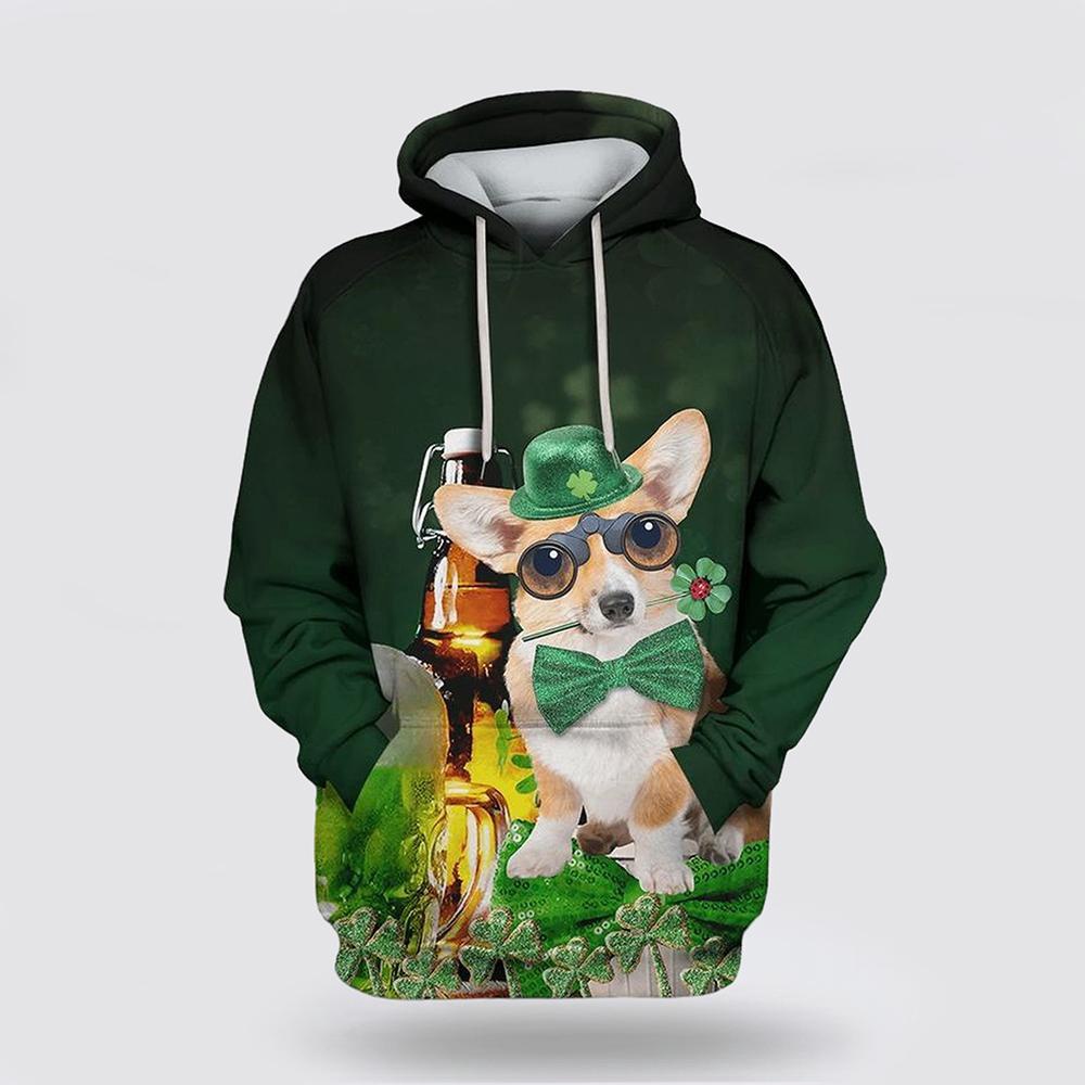 Corgi Dog Saint Patricks Day Over Print 3D Hoodie St Patricks Day Shirts 1 y2avgx.jpg