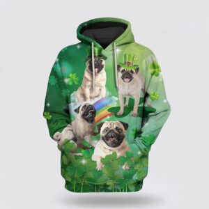 Cute Pugs Dog Saint Patricks Day…