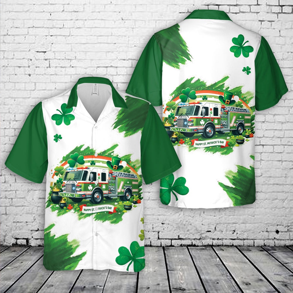 Fire Truck St Patrick s Day Hawaiian Shirts Shamrock Hawaiian Shirt 1 hmkxgm.jpg Fire Truck St Patrick s Day Hawaiian Shirts Shamrock Hawaiian Shirt 1 hmkxgm.jpg