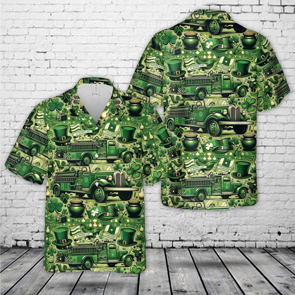 Green Old Fire Trucks St Patrick s Day Hawaiian Shirt Shamrock Hawaiian Shirt 1 bs9st6.jpg Green Old Fire Trucks St Patrick s Day Hawaiian Shirt Shamrock Hawaiian Shirt 1 bs9st6.jpg