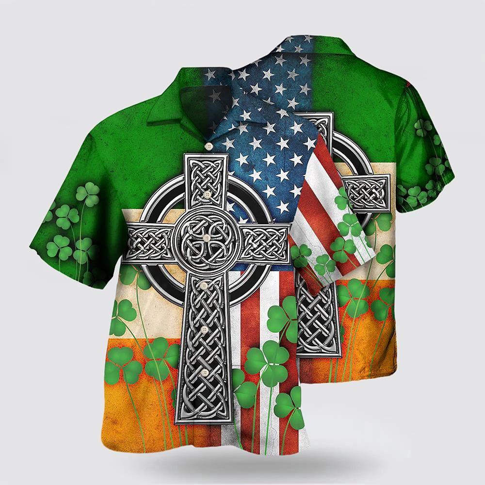 Irish American Flag Celtic Cross Irish Saint Patrick S Day All Over Hawaiian shirt St Patricks Day Shirts Shamrock Hawaiian Shirt 1 vcaccr.jpg Irish American Flag Celtic Cross Irish Saint Patrick S Day All Over Hawaiian shirt St Patricks Day Shirts Shamrock Hawaiian Shirt 1 vcaccr.jpg