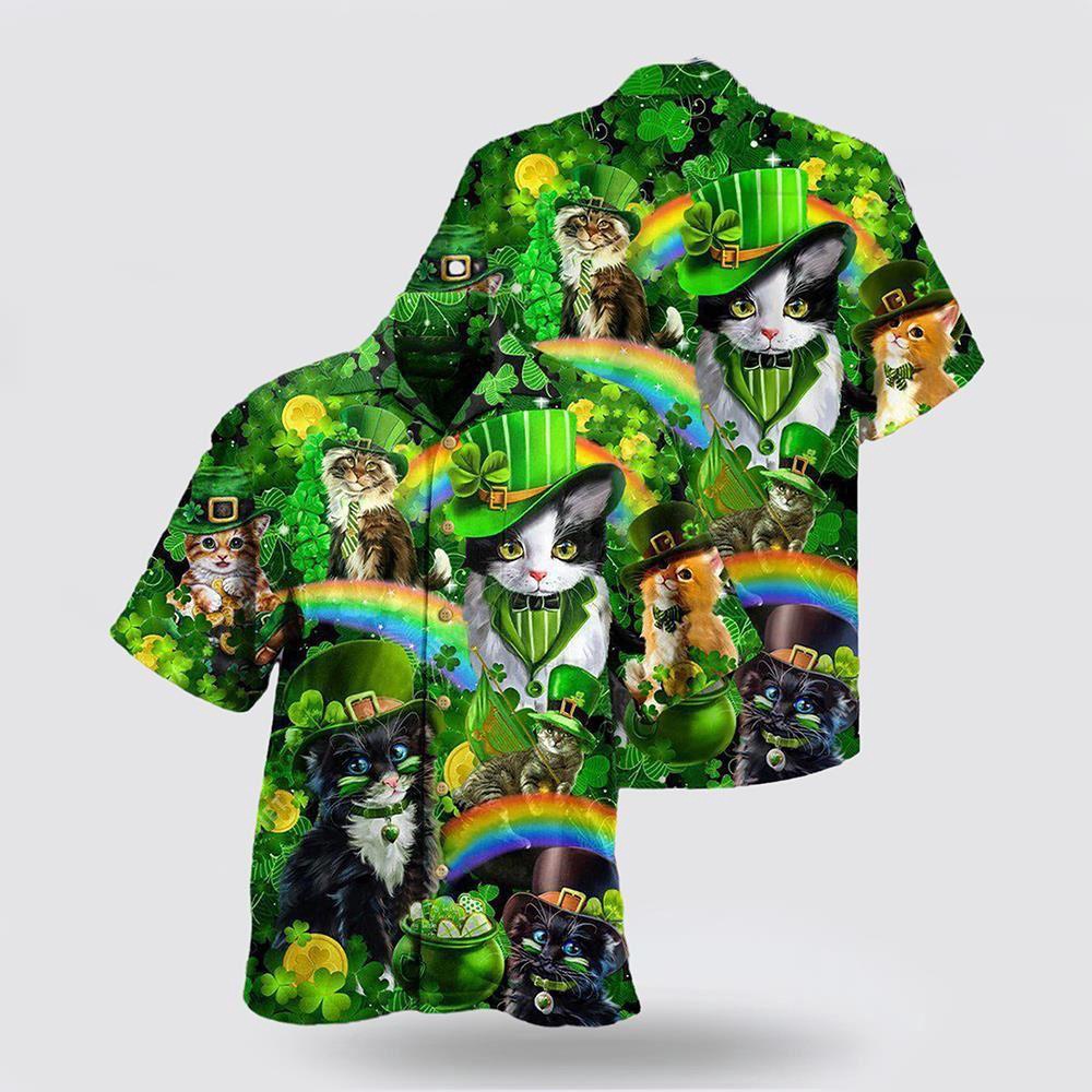 Irish Cat Shamrocks Irish Saint Patricks Day Hawaiian Shirt St Patricks Day Shirts Shamrock Hawaiian Shirt 1 pui9y6.jpg