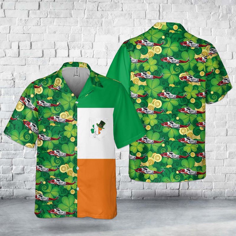 Irish Coast Guard Sikorsky S 61N St Patrick s Day Pocket Hawaiian Shirt Shamrock Hawaiian Shirt 1 jm8csv.jpg Irish Coast Guard Sikorsky S 61N St Patrick s Day Pocket Hawaiian Shirt Shamrock Hawaiian Shirt 1 jm8csv.jpg