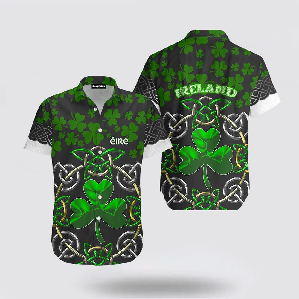 Irish Saint Patrick s Day Shamrock Celtic Cross Hawaiian Shirt St Patricks Day Shirts Shamrock Hawaiian Shirt 1 jdtsh4.jpg