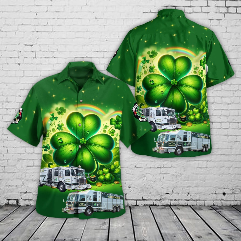 Limerick PA Limerick Fire Department St Patrick s Day Hawaiian Shirt Shamrock Hawaiian Shirt 1 wtkgjm.jpg Limerick PA Limerick Fire Department St Patrick s Day Hawaiian Shirt Shamrock Hawaiian Shirt 1 wtkgjm.jpg