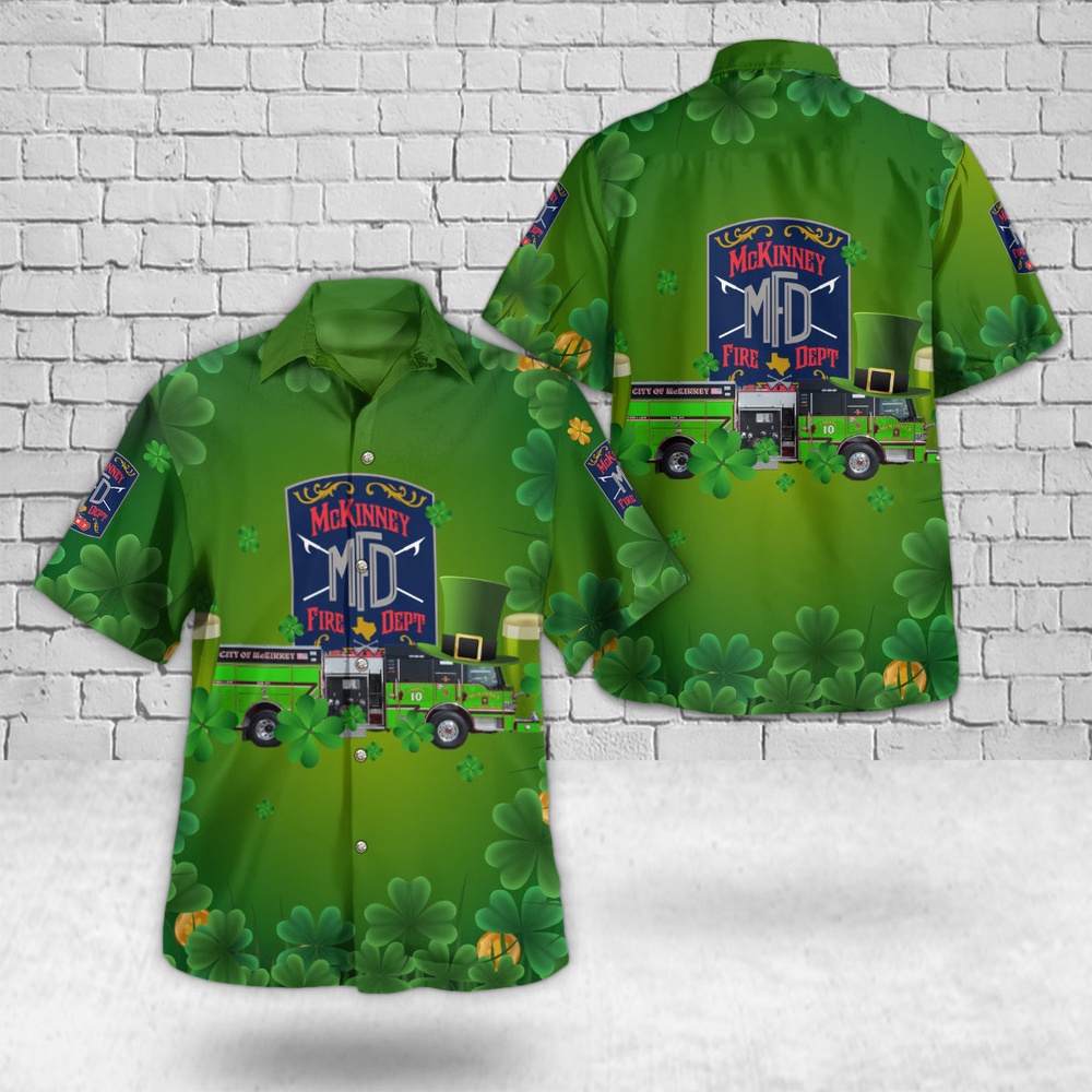 McKinney Texas McKinney Fire Department St Patrick s Day Hawaiian Shirt Shamrock Hawaiian Shirt 1 hjbusw.jpg
