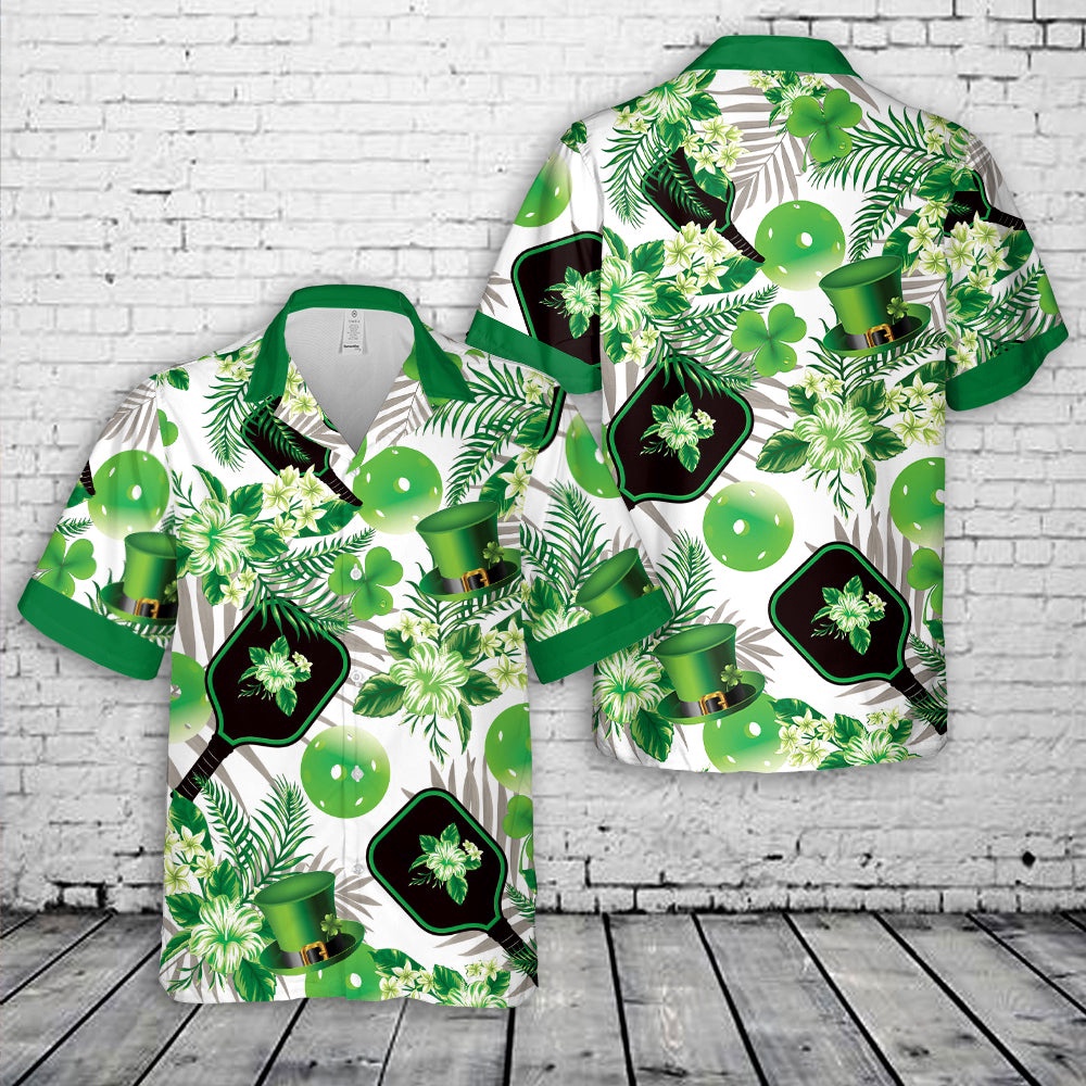 Pickleball Green St Patrick s Day Hawaiian Shirt Shamrock Hawaiian Shirt 1 gypz94.jpg