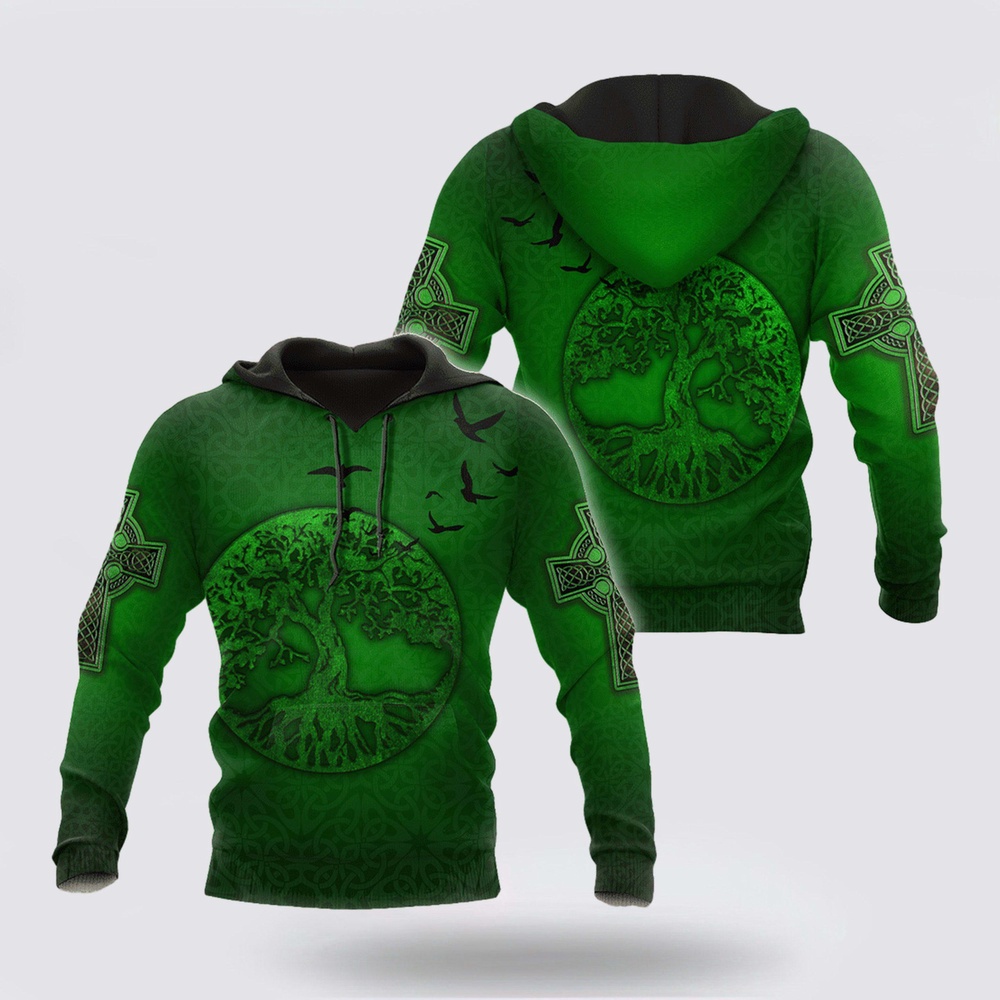 Premium Unisex Hoodie Irish St Patricks Tree Of Life St Patricks Day Shirts 3 jrycti.jpg