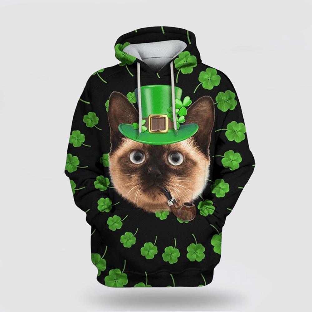 Siamese Cat Saint Patricks Day Over Print 3D Hoodie St Patricks Day Shirts 1 wsvl5z.jpg