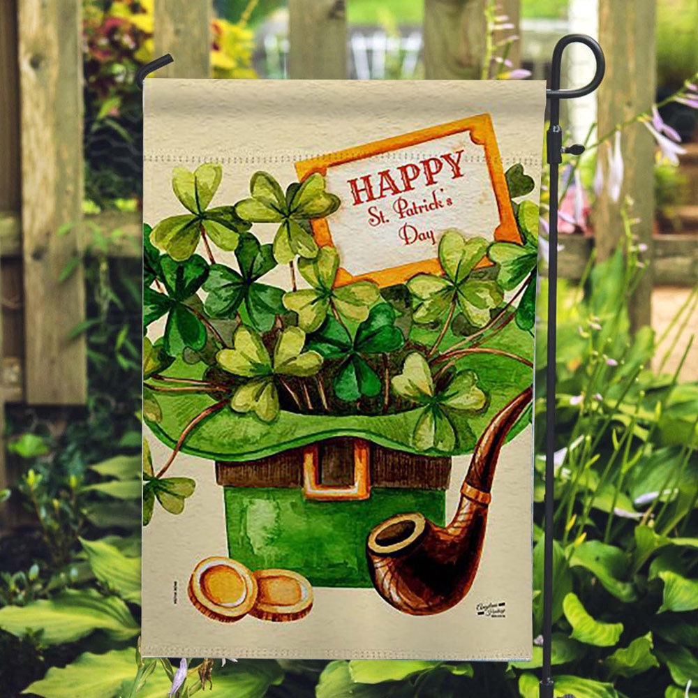 St Patrick Day Flag Clover and Hat House Flag St Patrick s Flag St Patrick s Day Garden Flag hr13te.jpg St Patrick Day Flag Clover and Hat House Flag St Patrick s Flag St Patrick s Day Garden Flag hr13te.jpg