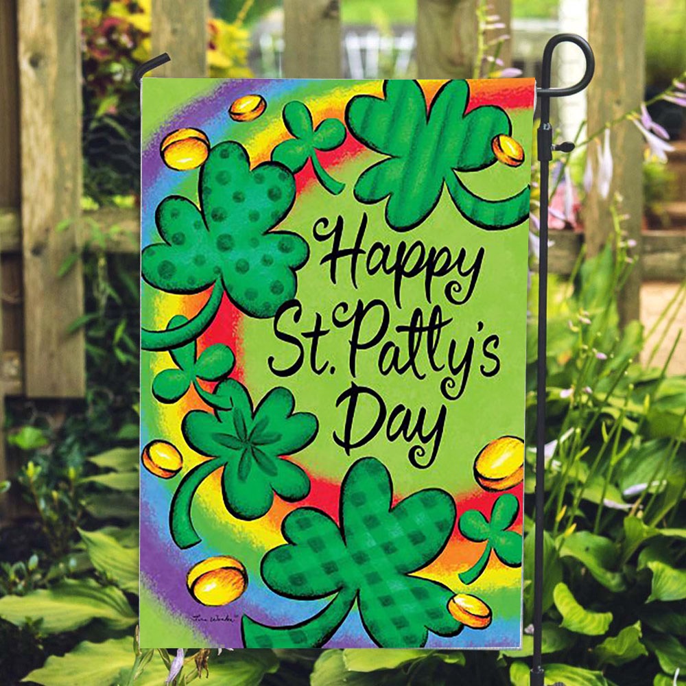 St Patrick Day Flag Clovers Rainbow Flag St Patrick s Flag St Patrick s Day Garden Flag nsvimf.jpg St Patrick Day Flag Clovers Rainbow Flag St Patrick s Flag St Patrick s Day Garden Flag nsvimf.jpg