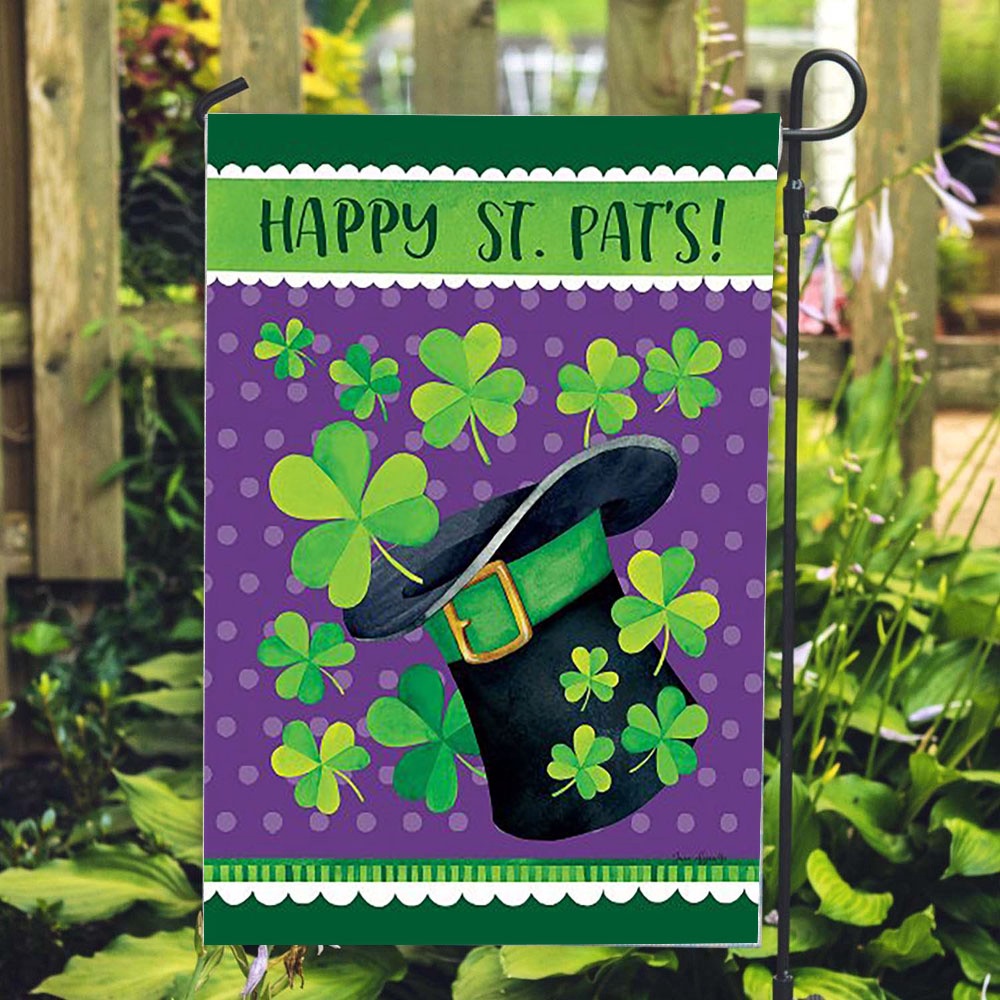 St Patrick Day Flag Clovers on Purple Flag St Patrick s Flag St Patrick s Day Garden Flag de4glm.jpg St Patrick Day Flag Clovers on Purple Flag St Patrick s Flag St Patrick s Day Garden Flag de4glm.jpg