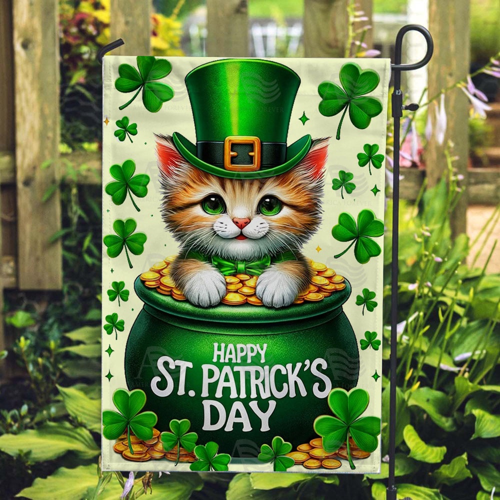 St Patrick Day Flag Emerald Paws Pot O Gold Double Sided Flag St Patrick s Flag St Patrick s Day Garden Flag ceufk2.jpg St Patrick Day Flag Emerald Paws Pot O Gold Double Sided Flag St Patrick s Flag St Patrick s Day Garden Flag ceufk2.jpg