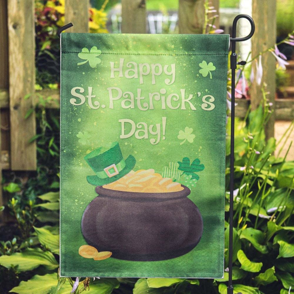 St Patrick Day Flag Evergreen Pot Of Gold Flag St Patrick s Flag St Patrick s Day Garden Flag khtdsi.jpg
