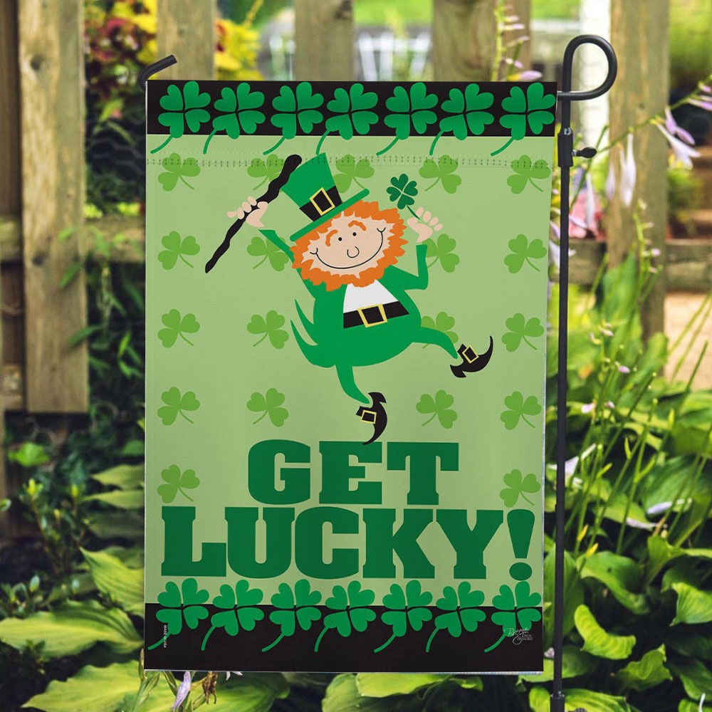 St Patrick Day Flag Get Lucky House Flag St Patrick s Flag St Patrick s Day Garden Flag wlp0dx.jpg