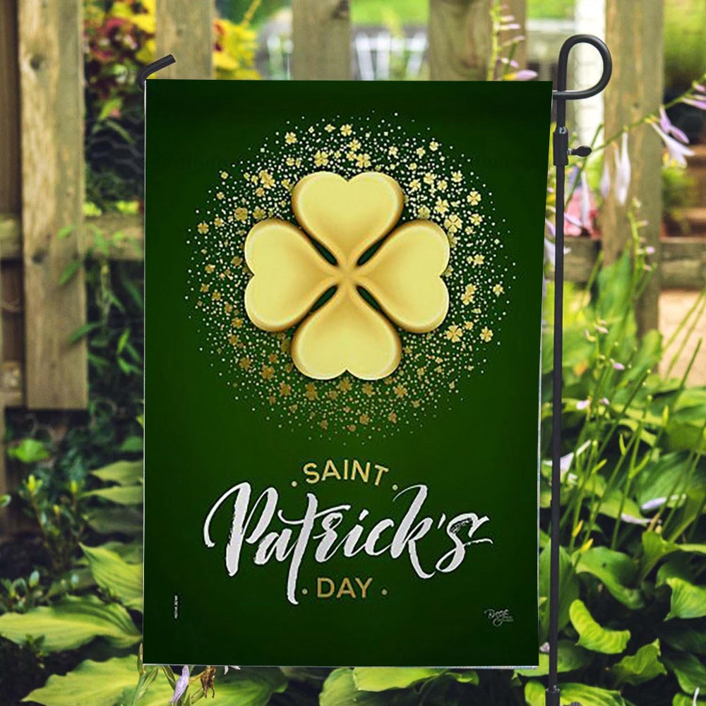 St Patrick Day Flag Gold Shamrock House Flag St Patrick s Flag St Patrick s Day Garden Flag biwvot.jpg
