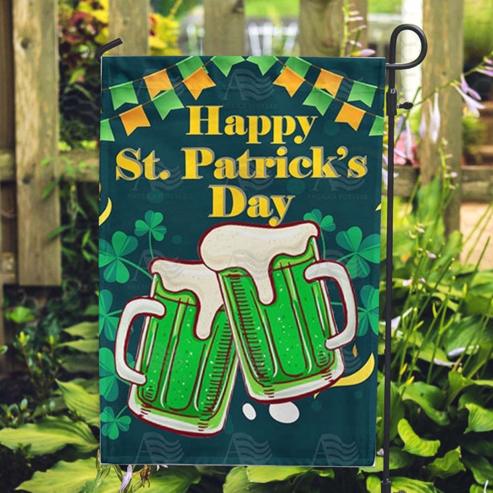 St Patrick Day Flag Green Beer Toast Double Sided Flag St Patrick s Flag St Patrick s Day Garden Flag kaibap.jpg St Patrick Day Flag Green Beer Toast Double Sided Flag St Patrick s Flag St Patrick s Day Garden Flag kaibap.jpg