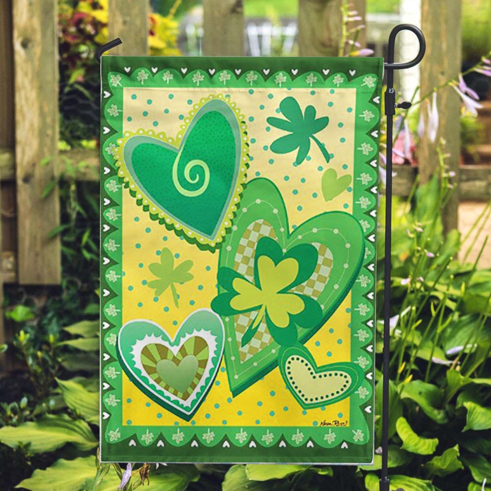 St Patrick Day Flag Heart O the Irish Flag St Patrick s Flag St Patrick s Day Garden Flag tgmkdc.jpg St Patrick Day Flag Heart O the Irish Flag St Patrick s Flag St Patrick s Day Garden Flag tgmkdc.jpg