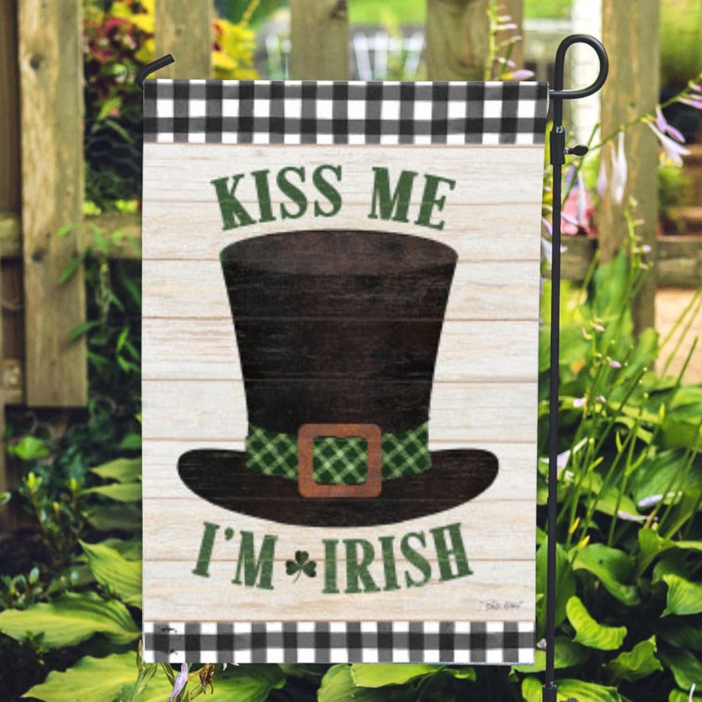 St Patrick Day Flag Kiss Me I m Irish Hat St. Patrick s Day House Flag St Patrick s Flag St Patrick s Day Garden Flag wbdnmr.jpg St Patrick Day Flag Kiss Me I m Irish Hat St. Patrick s Day House Flag St Patrick s Flag St Patrick s Day Garden Flag wbdnmr.jpg