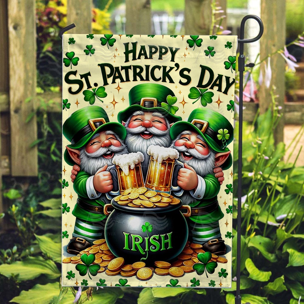 St Patrick Day Flag Leprechaun Trio Festivities Double Sided Flag St Patrick s Flag St Patrick s Day Garden Flag bjylwv.jpg