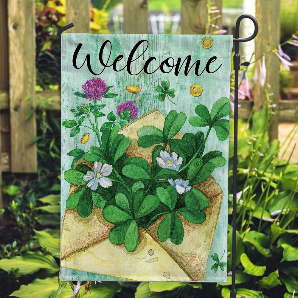 St Patrick Day Flag Lucky Clover Welcome Flag St Patrick s Flag St Patrick s Day Garden Flag xi08xr.jpg St Patrick Day Flag Lucky Clover Welcome Flag St Patrick s Flag St Patrick s Day Garden Flag xi08xr.jpg