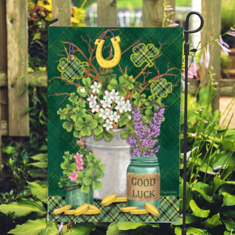 St Patrick Day Flag Lucky Potted Shamrocks St. Pat s House Flag St Patrick s Flag St Patrick s Day Garden Flag v7g63l.jpg St Patrick Day Flag Lucky Potted Shamrocks St. Pat s House Flag St Patrick s Flag St Patrick s Day Garden Flag v7g63l.jpg