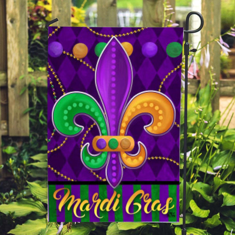 St Patrick Day Flag Mardi Gras Fleur De Lis Double Sided House Flag St Patrick s Flag St Patrick s Day Garden Flag yqqxob.jpg