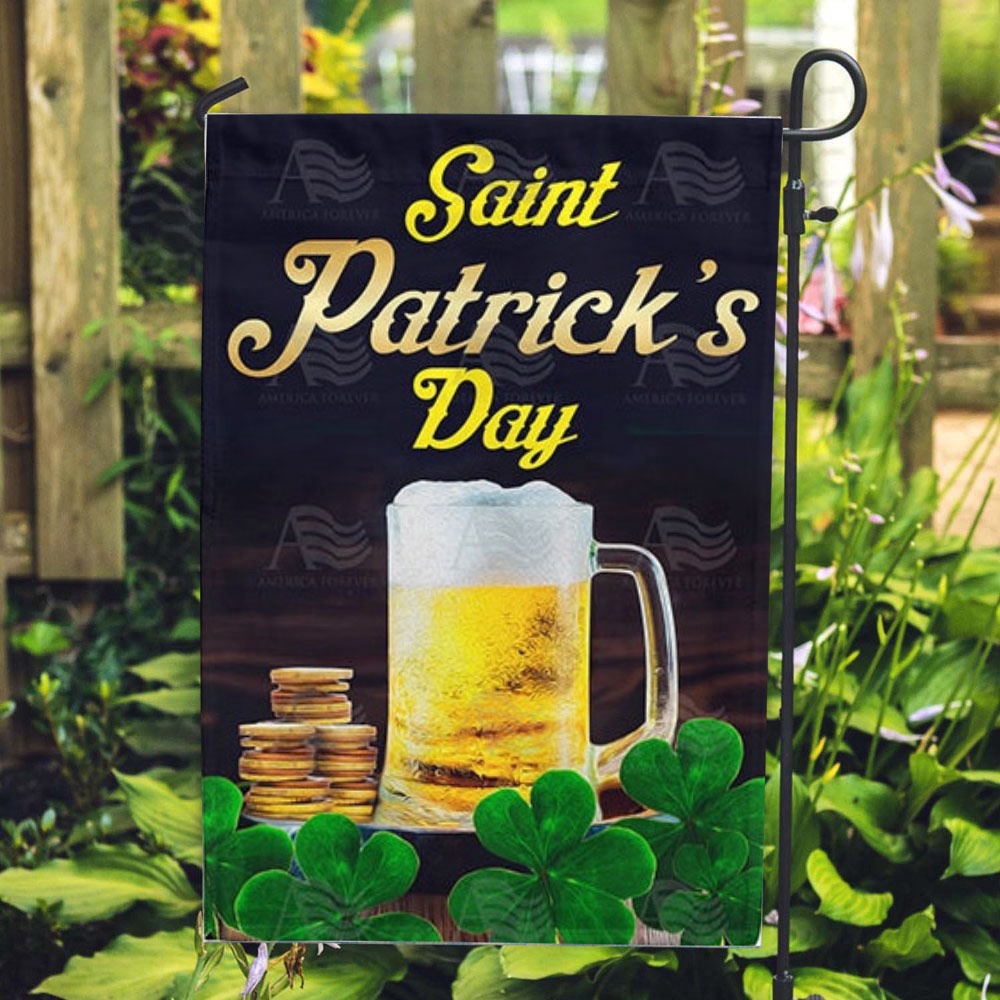 St Patrick Day Flag May Your Glass Be Ever Full Double Sided Flag St Patrick s Flag St Patrick s Day Garden Flag lb8vlf.jpg