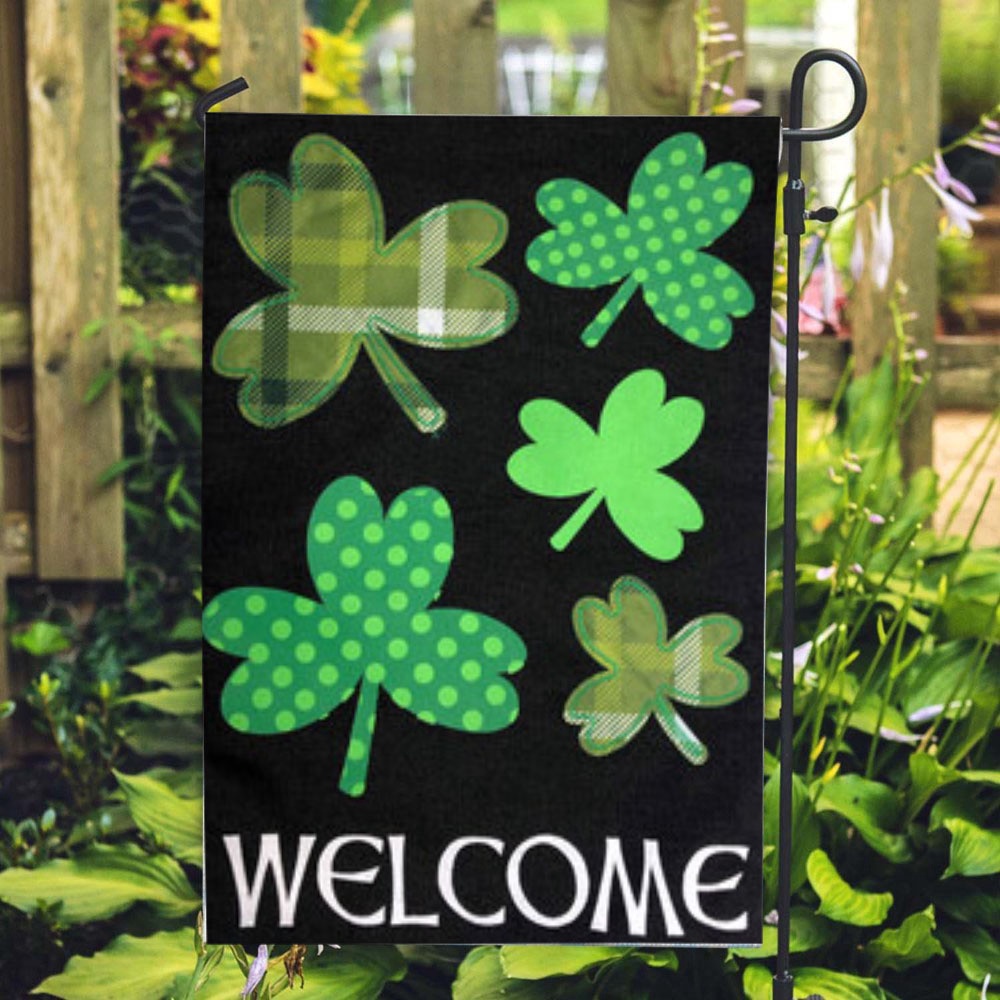 St Patrick Day Flag Shamrocks St. Patrick s Day Burlap House Flag St Patrick s Flag St Patrick s Day Garden Flag fdnjbx.jpg St Patrick Day Flag Shamrocks St. Patrick s Day Burlap House Flag St Patrick s Flag St Patrick s Day Garden Flag fdnjbx.jpg