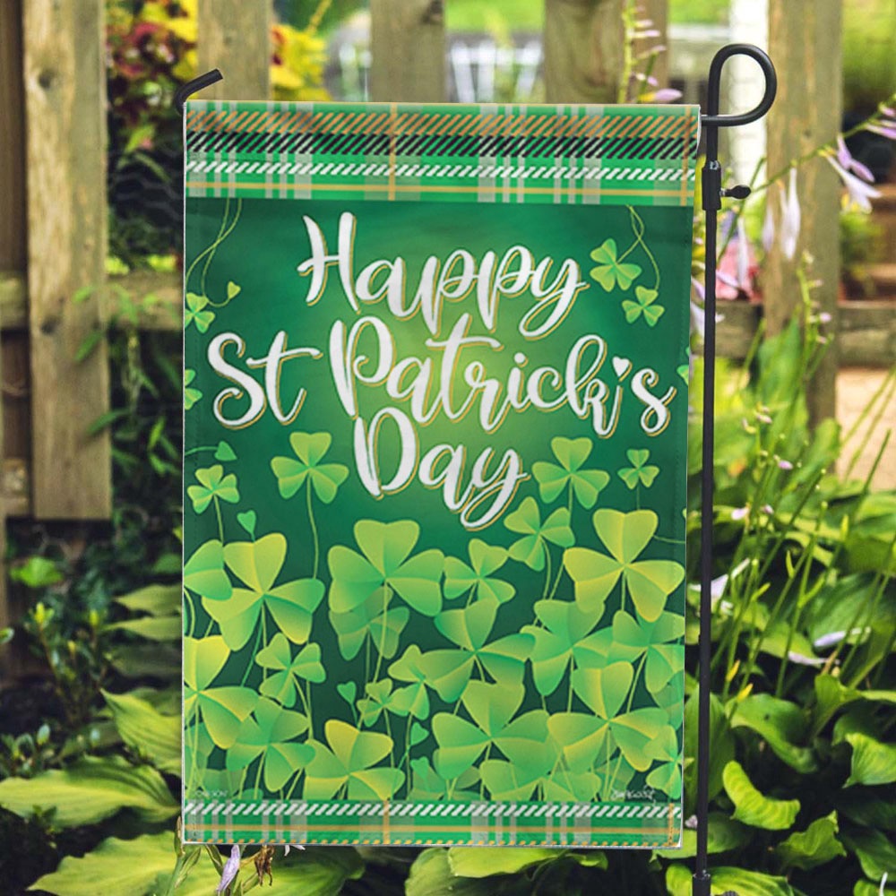 St Patrick Day Flag Tartan Clovers Flag St Patrick s Flag St Patrick s Day Garden Flag getjsx.jpg St Patrick Day Flag Tartan Clovers Flag St Patrick s Flag St Patrick s Day Garden Flag getjsx.jpg