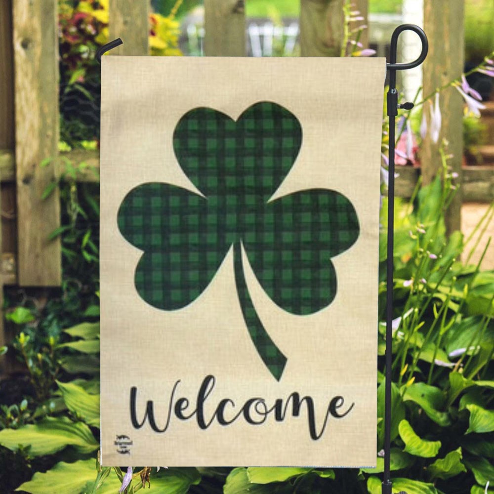 St Patrick Day Flag Welcome Shamrock St. Patrick s Day Burlap House Flag St Patrick s Flag St Patrick s Day Garden Flag o4j9cl.jpg St Patrick Day Flag Welcome Shamrock St. Patrick s Day Burlap House Flag St Patrick s Flag St Patrick s Day Garden Flag o4j9cl.jpg