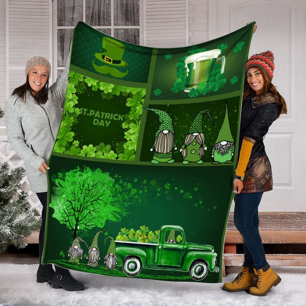 St Patrick s Blanket Irish Gnome Fleece Throw Blanket Irish Green Day Irish Gifts Fleece Blanket 1 l2pag4.jpg