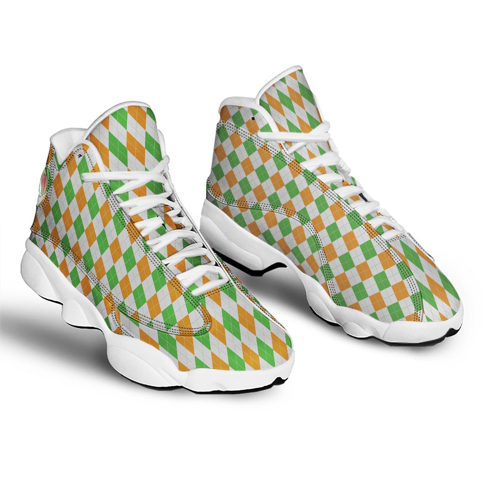 St Patrick s Day Shoes Argyle St Patrick s Day Print Pattern White Basketball Shoes St Patrick s Day Sneakers 2 ybntjj.jpg
